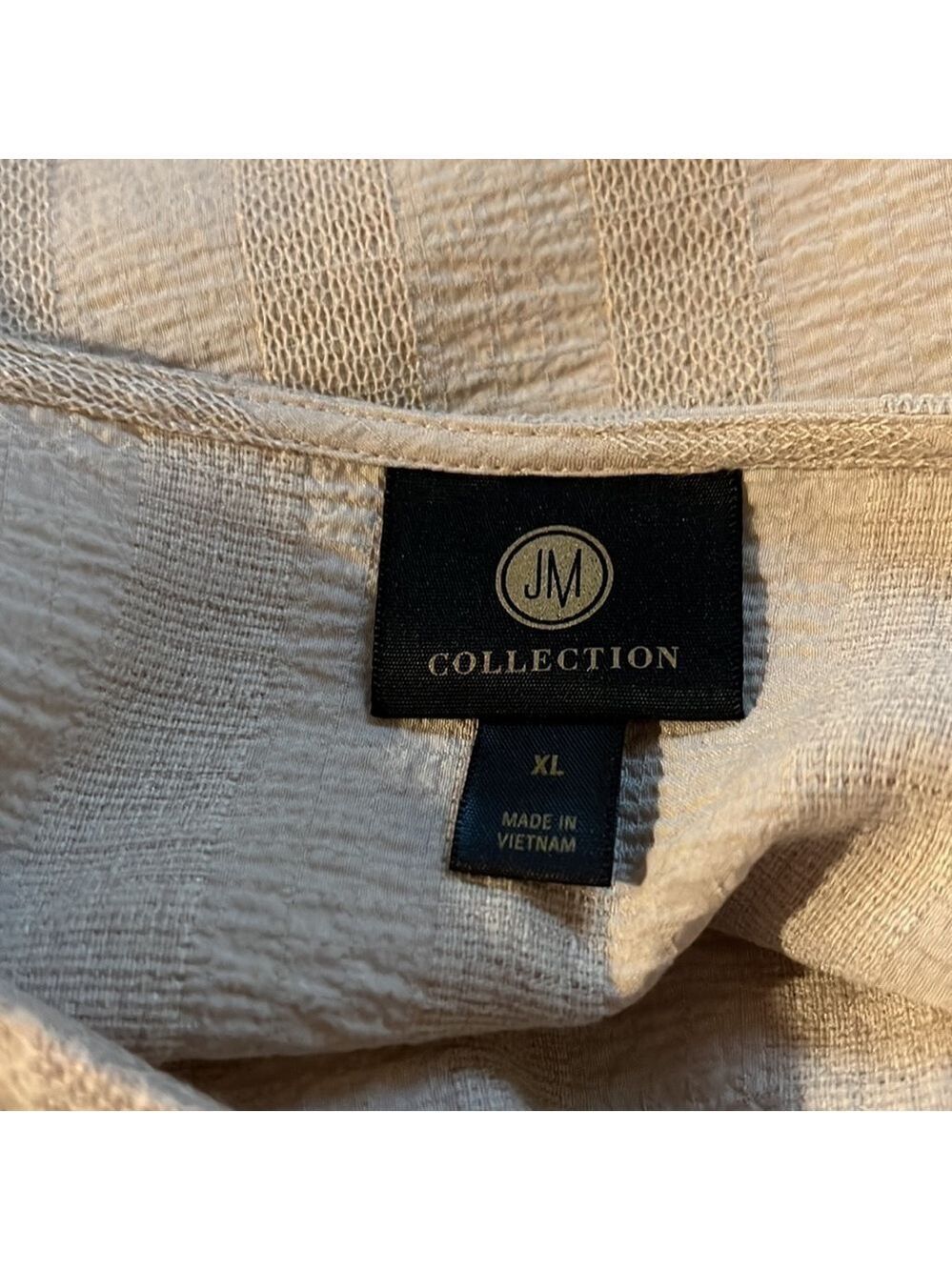 JM Collections Beige Blouse with Embellishment XL - Picture 8 of 10